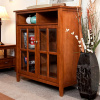 Mission Craftsman Solid Pine Bookcase Cabinet
